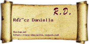 Rácz Daniella névjegykártya